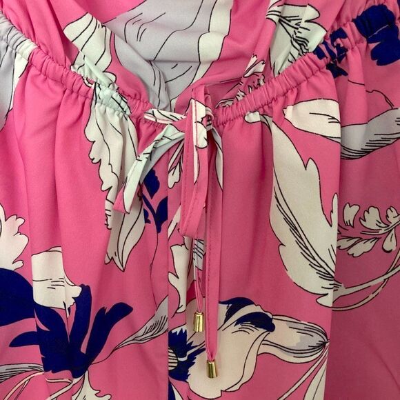 Yumi Kim Eastern Garden Pink Off The Shoulder Romper NWT size XS - Picture 4 of 8